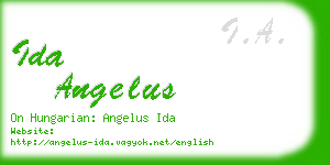 ida angelus business card